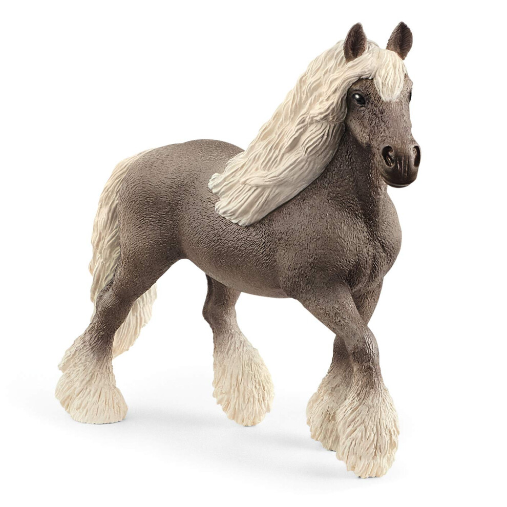 Schleich Farm World, Horse Toys for Girls and Boys, Silver Dapple Mare Horse Figurine, Gray, Ages 3+