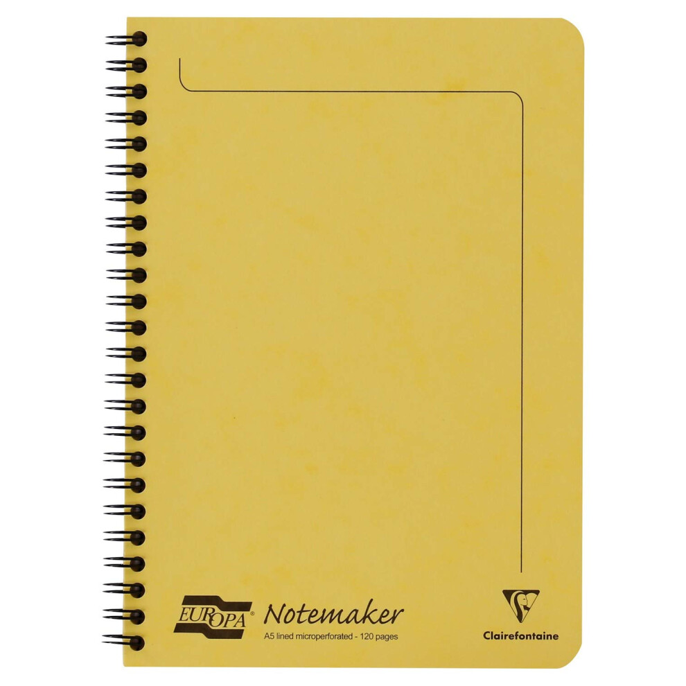 clairefontaine - Ref 3096Z - Europa Notemaker Sidebound Notebook (120 Pages) - A5 Size, 90gsm Brushed Vellum Paper, Micro-Perforated Sheets, Lined Ru-image-OPC-PFC2FWF-NEW