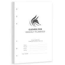 Clever Fox Επαναφορές Ημερολογίου Εβδομάδας - Σετ 12 Μηνών για Οργάνωση Χρόνου