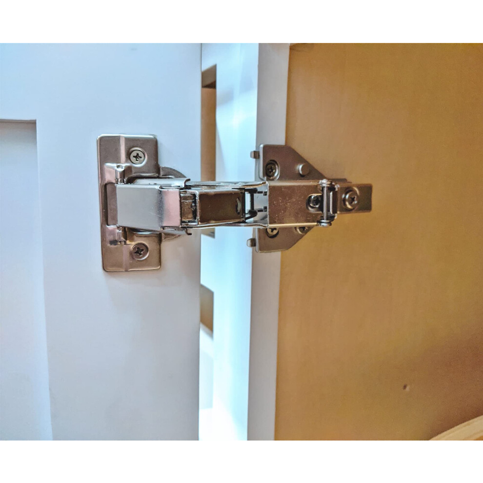 165 Degree Full Overlay Screw-On Rotating Tray Cabinet Hinge With Face Frame Plate For Door Connect Frame For Kitchen Cabinet, Corner Door Hinges, Met 639302239162