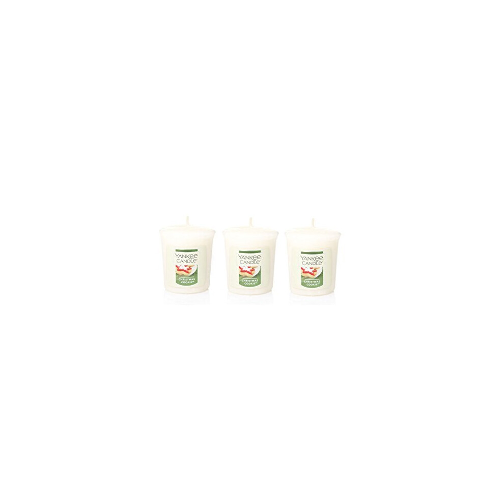 3 Yankee Candle CHRISTMAS COOKIE Sampler Votive Candles 1.75 oz each