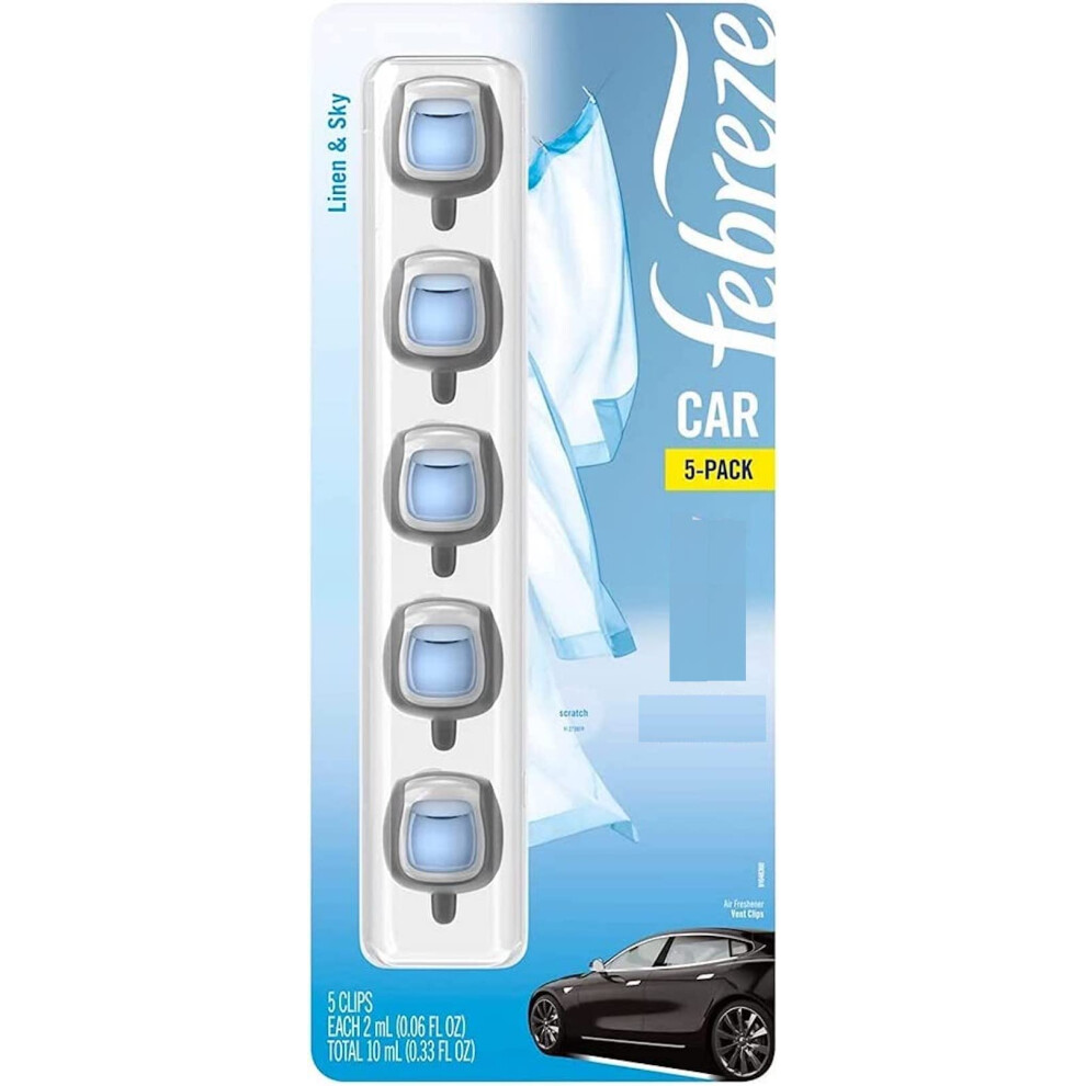 Febreze Air Freshener Vent clips, Linen  Sky