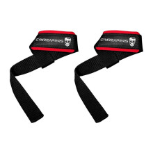 Correas de Muñeca Gymreapers para Levantamiento de Pesas y Entrenamiento de Fuerza - Neopreno con 18" de Algodón (Negro)