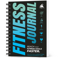 Clever Fox Fitness Journal - Daily Workout Log for Men & Women, A5, Laminated Cover, Spiral-Bound