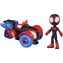 Spidey et ses incroyables amis Marvel Miles Morales : figurine Spider-Man et v hicule Techno-Racer pour enfants partir de 3 ans