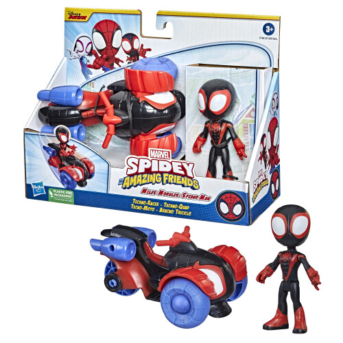 Spidey και οι Καταπληκτικοί Φίλοι Marvel Miles Morales Action Figure και Techno-Racer Vehicle 2
