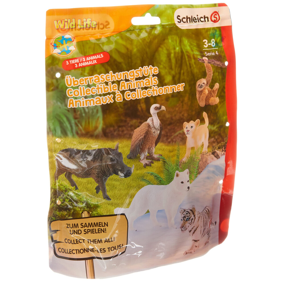 Schleich Wild Life, 3-Piece Surprise Toy for Kids with Assorted Wild Animals