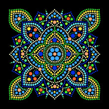 Kocks Hagyomnyos Mandala Modern Dot Kit 14"" x 14"""" Szmok szerinti fests felnotteknek s gyerekeknek Knnyen kvetheto barkcs kzmuves muvszeti
