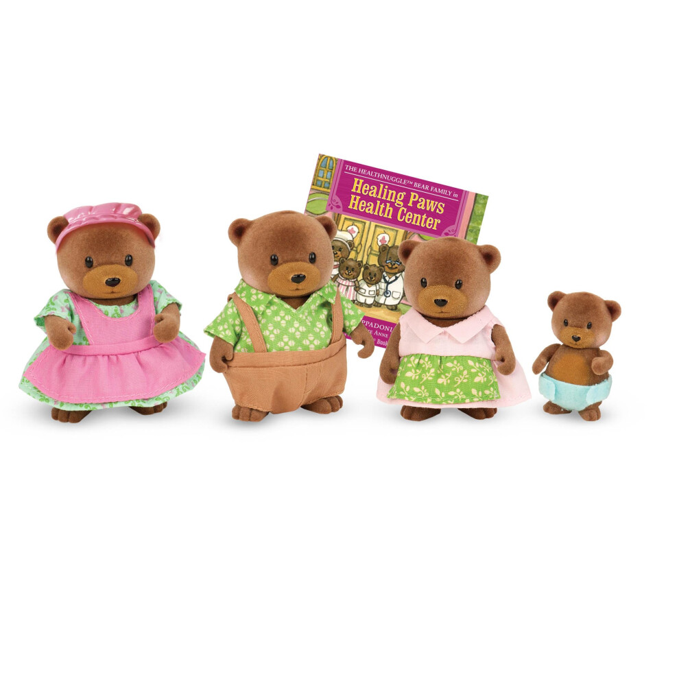 Photos - Other Toys Li'l Woodzeez  Healthnuggle Bear Family Set - 4 Collectible Doll Figures with Storybook - Pretend Play Toy - Gift for Kids 