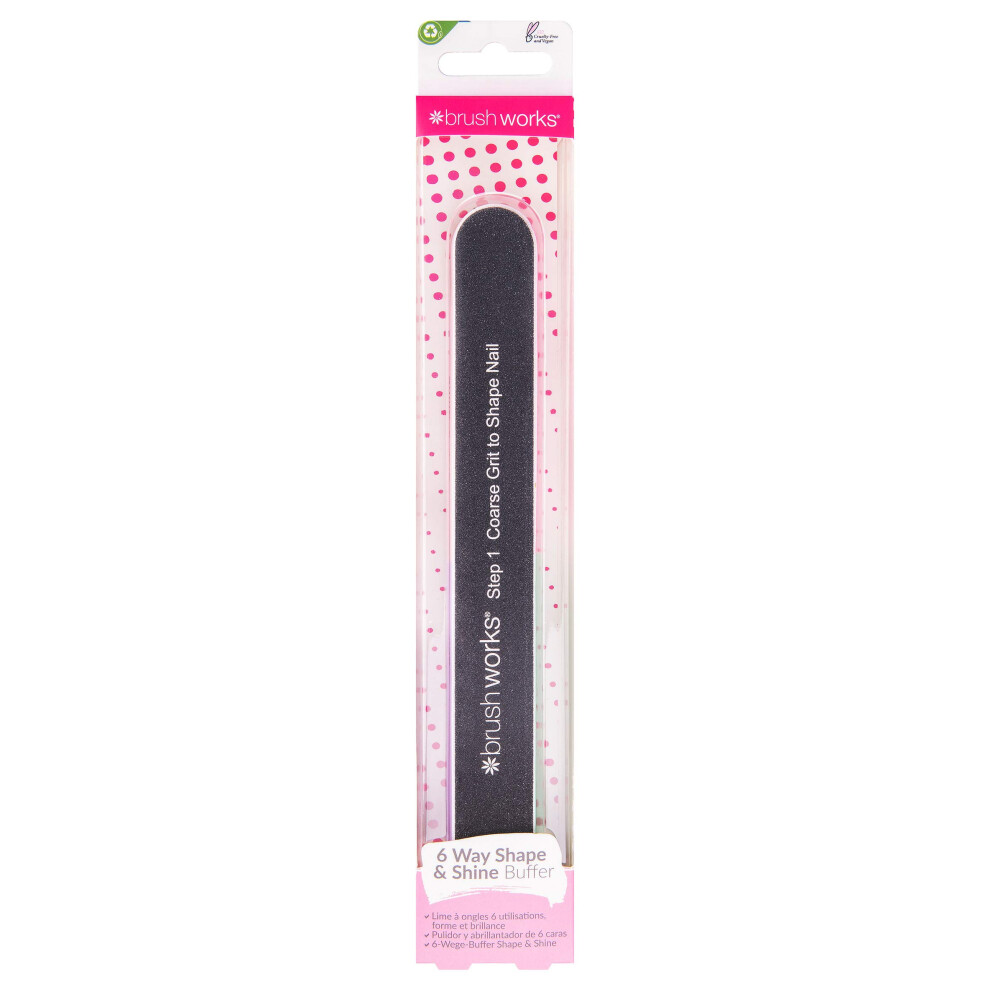 Brushworks 6 Sided Nail File - Shape & Shine - Image 6