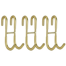 Simtive Shower Door Hooks (3-Pack), Over Door Hooks for Bathroom Frameless Glass Shower Door, Towel Hooks, Shower Squeegee Hooks, Gold