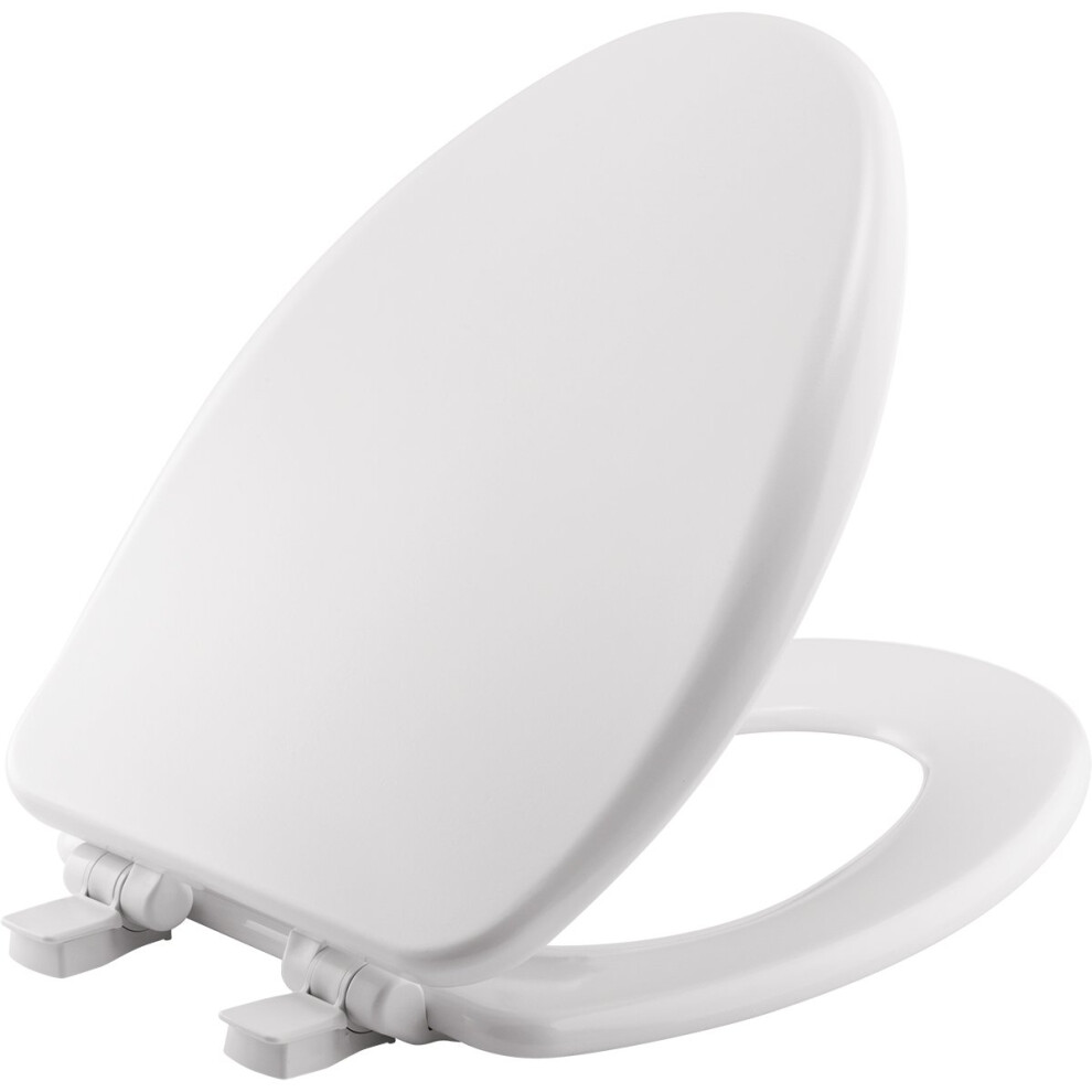 MAYFAIR 1864SLOWA 000 Alesio II Toilet Seat will Slow Close, Never Loosen and Provide the Perfect Fit, ELONGATED, Highly Stylized Durable Enameled Wo