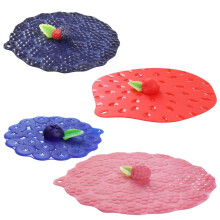 Charles Viancin - Berries Lid Gift-Box - Set of 4 Silicone Lids for Food Storage and Cooking - 11''/28cm + 9''/23cm + 8''/20cm + 4''/10cm - Airtight