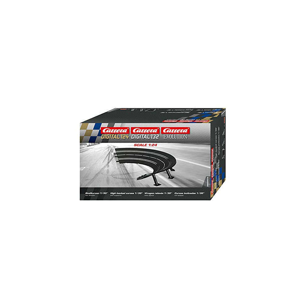 Carrera 20574 1/30 High Banked Curve 6-Piece Track Add-On Accessory Parts For Digital 124/132 And Evolution