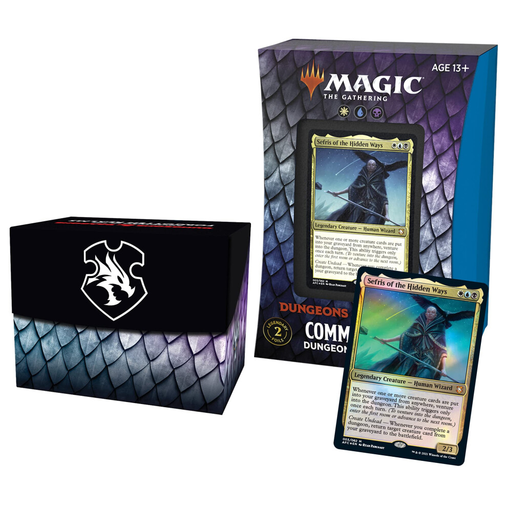 Magic: The Gathering Adventures in The Forgotten Realms Commander Deck - Dungeons of Death (White-Blue-Black)