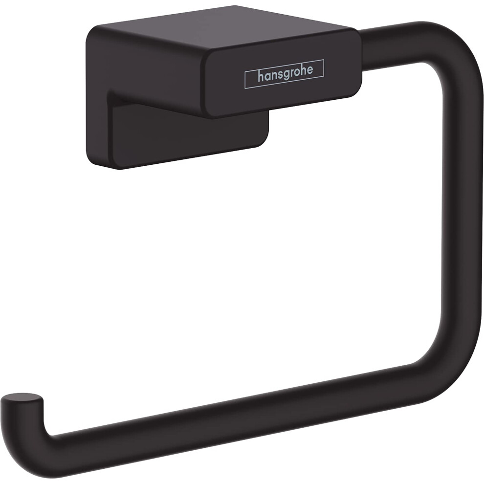 Hansgrohe AddStoris 6-inch Roll Holder without Cover in Matte Black, 41771670