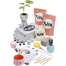 Pott'd Argilla Autopulente per Adulti. Kit Ceramica per Iniziali. Kit Fai da Te per Adulti.