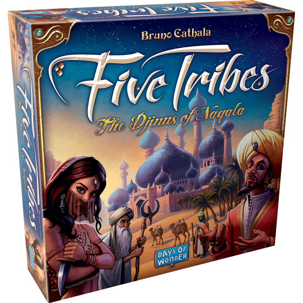 Five Tribes Board Game - Conquer the Sultanate of Naqala! Worker Placement Strategy Game for Kids & Adults, Ages 13+, 2-4 Players, 40-80 Minute Playt