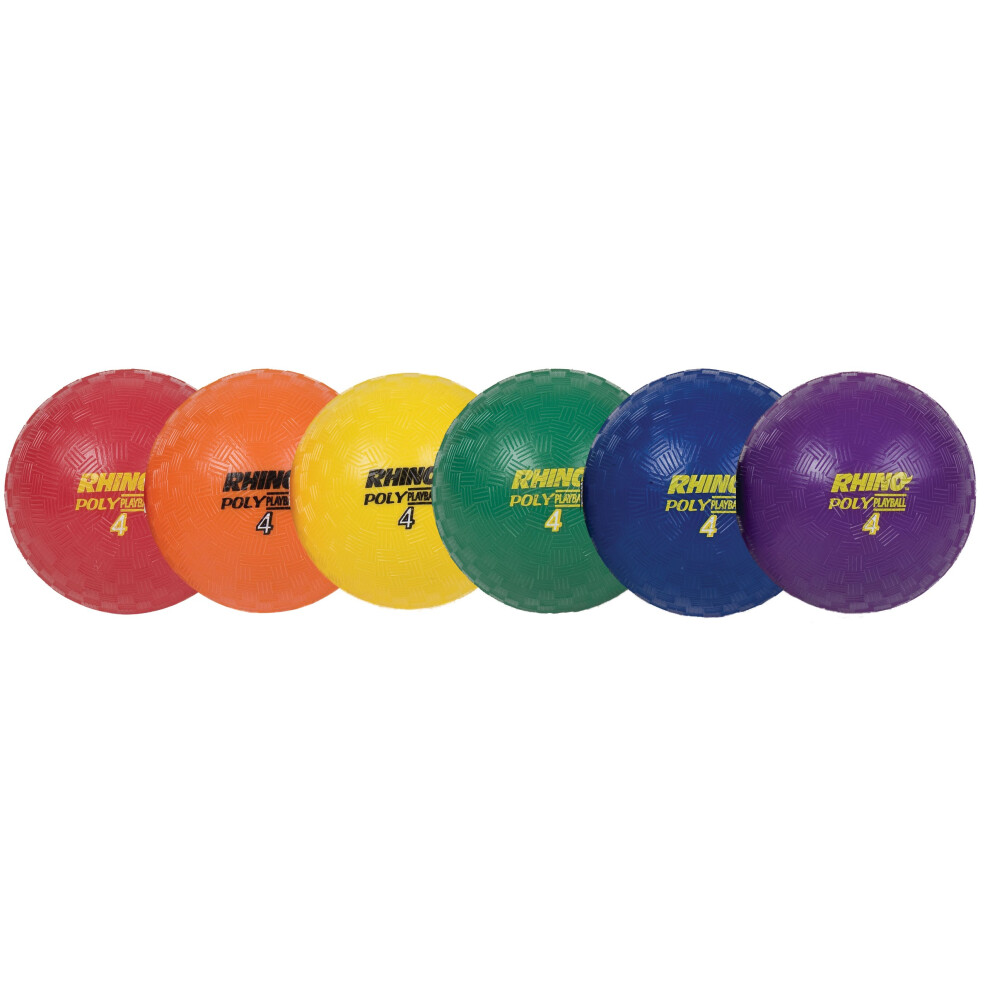 Champion Sports Rhino Poly Playground Ball Set (Multi, 4-Inch Diameter)