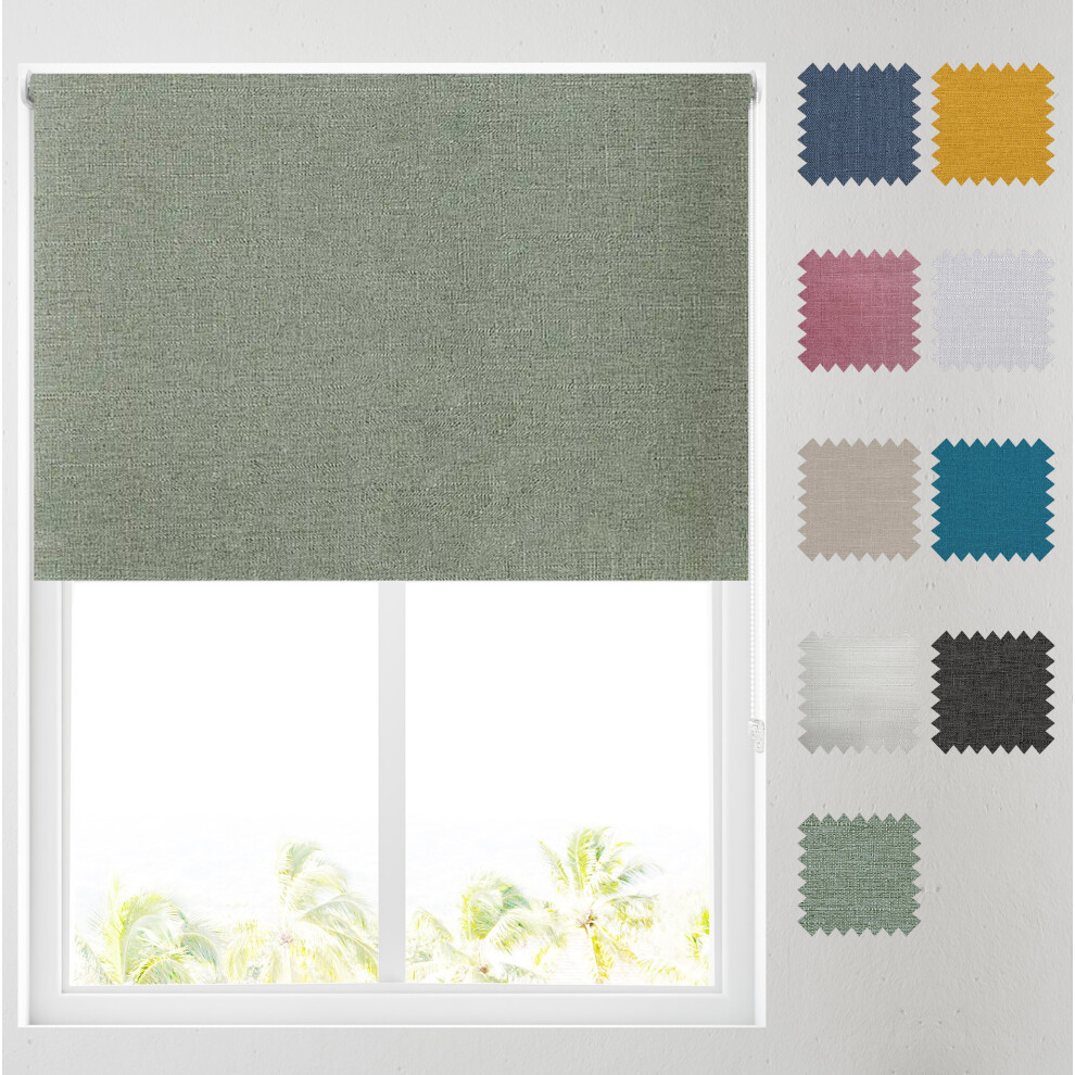 (Lily Pad, 4ft (122cm)) Quebec Thermal Blackout Roller Blinds - 9 Colours-image-OPC-PFBZXKQ-NEW