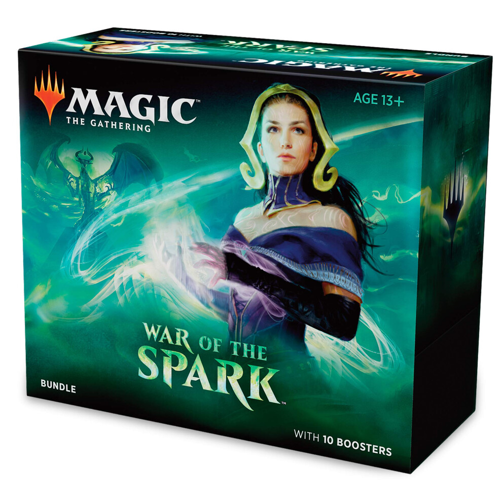 Magic: The Gathering War of The Spark Bundle | 10 Booster Packs | Accessories | Planeswalker in Every Pack