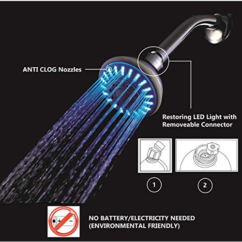 Sistema de Chuveiro Ana Bath LSS5430CCP 4" LED com 5 Funções e Conector de BRONZE 2