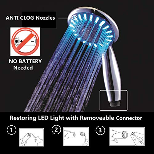 Sistema de Chuveiro Ana Bath LSS5430CCP 4" LED com 5 Funções e Conector de BRONZE 1