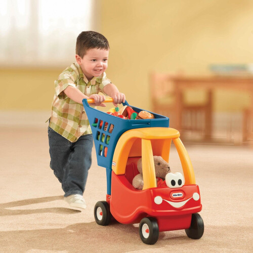 Little Tikes Sm tiker mysiga kundvagn rd/gul 2