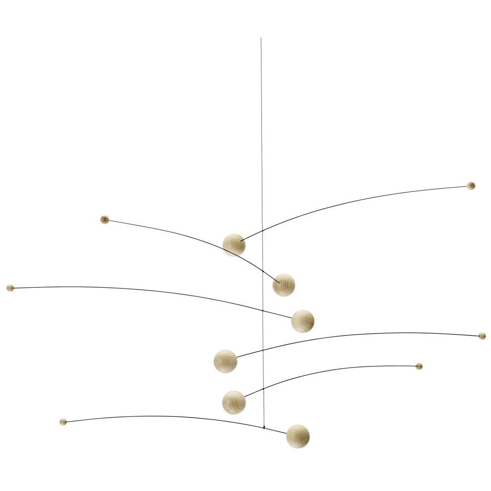 Futura Nature/Nature Hanging Mobile - 30 Inches Beech Wood - Handmade In Denmark By Flensted Flensted Mobiles
