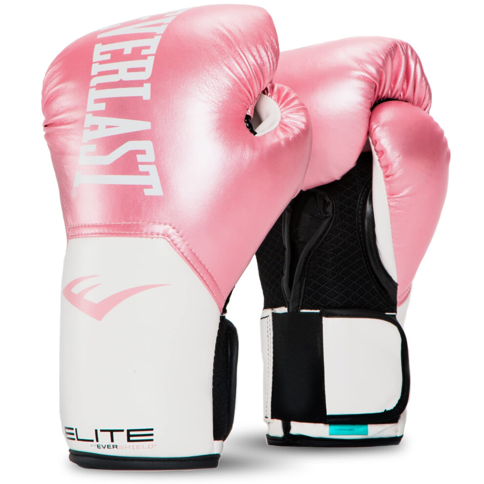 Everlast Elite Pro Style Training Gloves, Pink/White, 12 oz