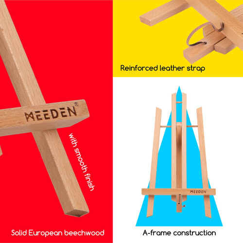 MEEDEN 12 Pacote 16 Polegadas Cavalete de Mesa: Suporte para Pintura em Madeira de Bétula 2
