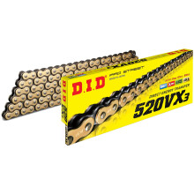 DID (520VX3gB-112) gold 112 Link High Performance VX Series X-Ring chain with connecting Link