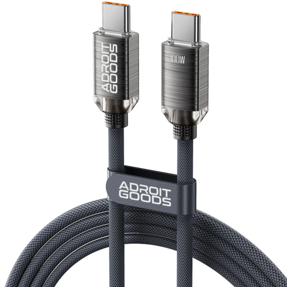 AdroitGoods 100w Usb-C To Usb-C Charging Cable - Fast Charging - Braided Nylon 2 Mtr