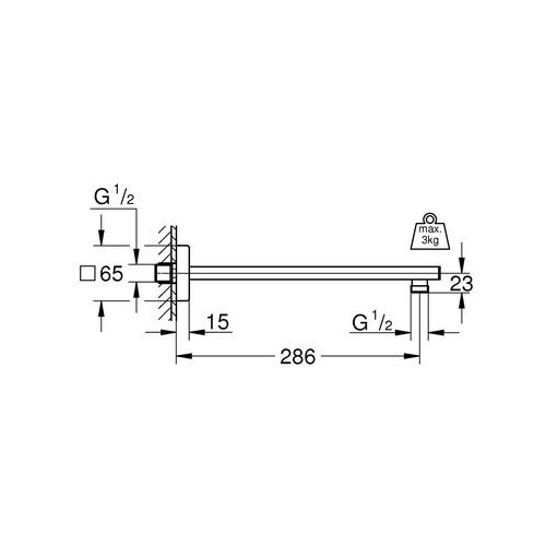 Grohe GROHE 27709000 Rainshower Shower Arm 2