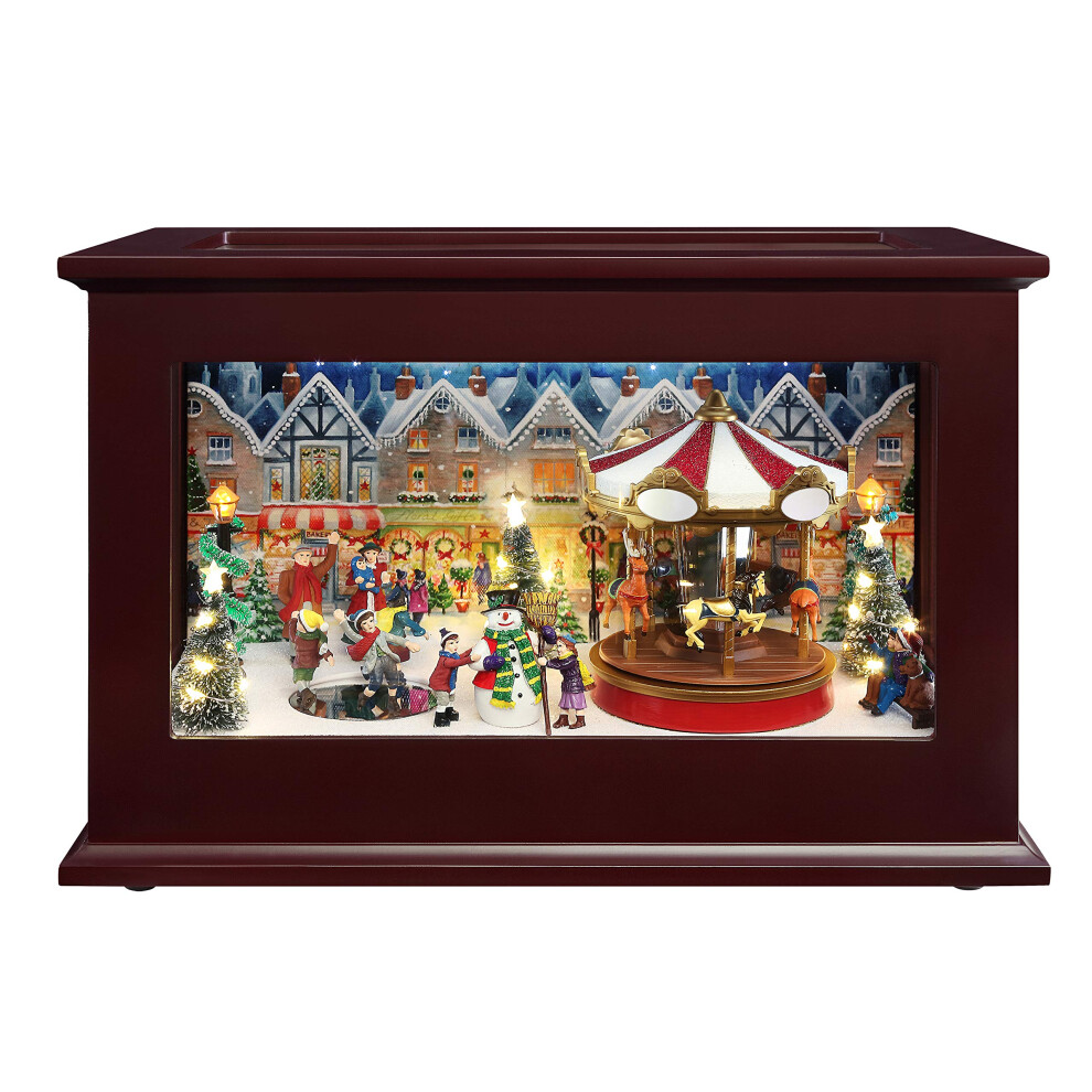 Mr. Christmas Heirloom Music Box Christmas DÃ©cor,Wood, Brown