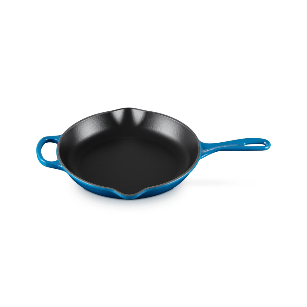 Le Creuset Enameled Cast Iron Signature Iron Handle Skillet, 10.25" (1-3/4 qt.), Marseille