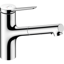 hansgrohe Zesis M33 Kitchen Tap 150, Eco, Pull-Out Spray, 2 Sprays, Chrome, 74810000