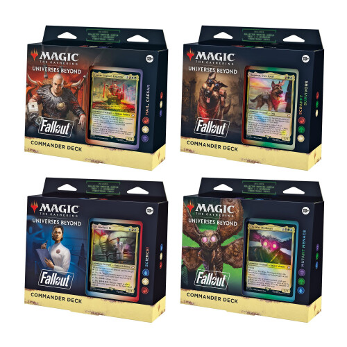 Magic: The Gathering Fallout Commander Deck Bundle - 4 Decks (Hail Caesar, Scrappy Survivors, Science!, Mutant Menace)