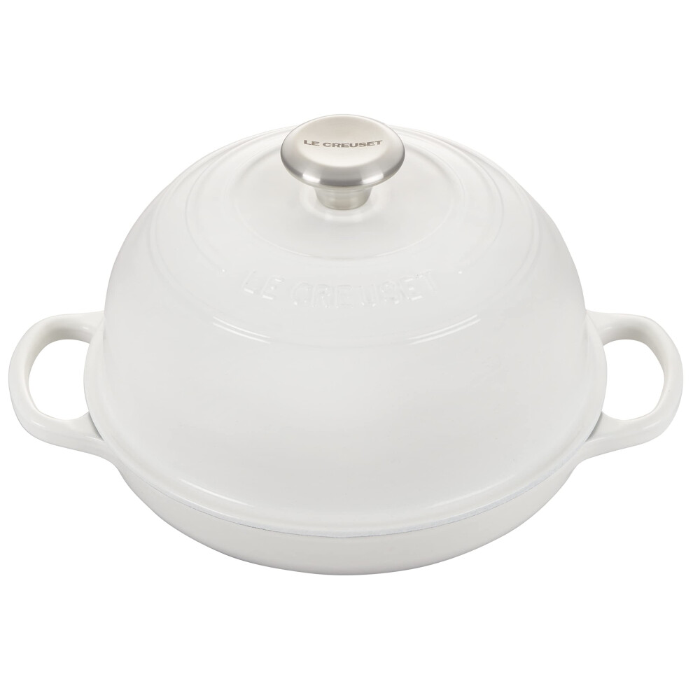 Le Creuset Enameled Cast Iron Bread Oven, White, 1.75 qt.