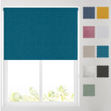(Teal, 6ft (183cm)) Quebec Thermal Blackout Roller Blinds - 9 Colours