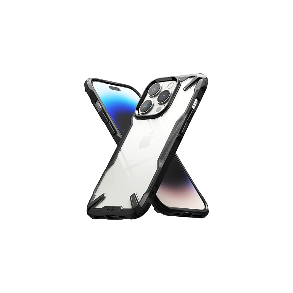 Ringke Fusion-X [Anti-Scratch Dual Coating] Compatible With Iphone 14 Pro Max Case 6.7 Inches, Augmented Bumper Clear Hard Back Heavy Duty Shockproof 8809881262291