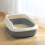 AllPetSolutions Grey Cat Litter Tray with Rim Size Large 2