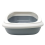 AllPetSolutions Grey Cat Litter Tray with Rim Size Large 5