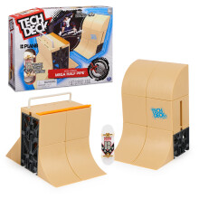 Tech Deck, Danny Way Mega Half Pipe X-Connect Park Creator, Customizable Ramp Set with Exclusive Plan B Fingerboard, Kids Toy for Boys and Girls Ages