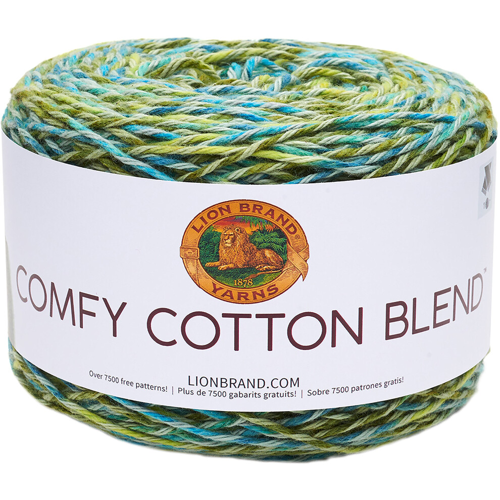 Lion Brand Yarn Comfy Cotton Blend Yarn, Spring Meadow