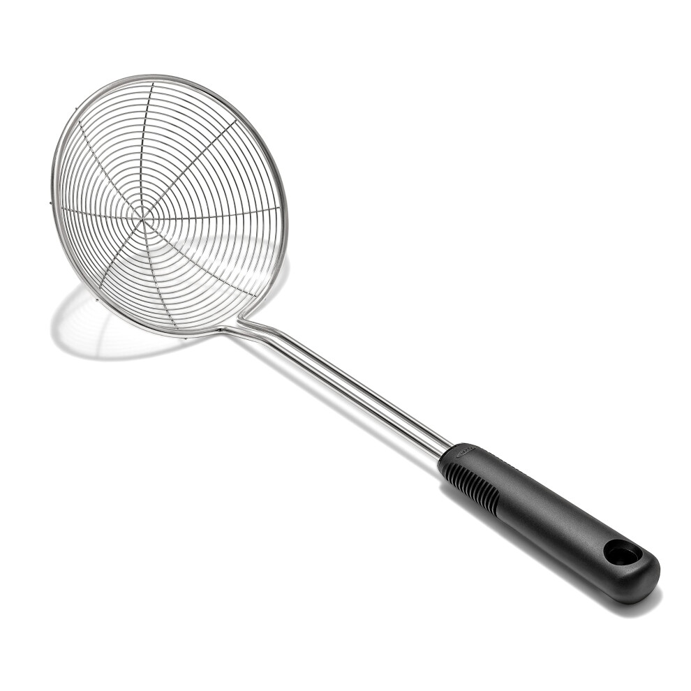 OXO good grips Stainless Steel Spider Scoop & Strain Skimmer,Black