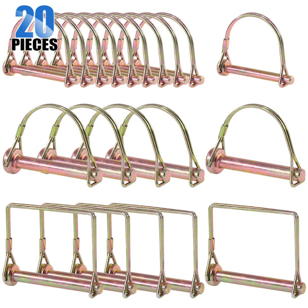 Glarks 20Pcs Heavy Duty Pto Pin Assortment Kit For Farm Trailers Wagons Lawn Garden 709886211981