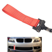 Gancio di traino Dewhel Track Racing Style con cinghia di traino rossa, paraurti anteriore e posteriore, da avvitare, compatibile con BMW Serie 1