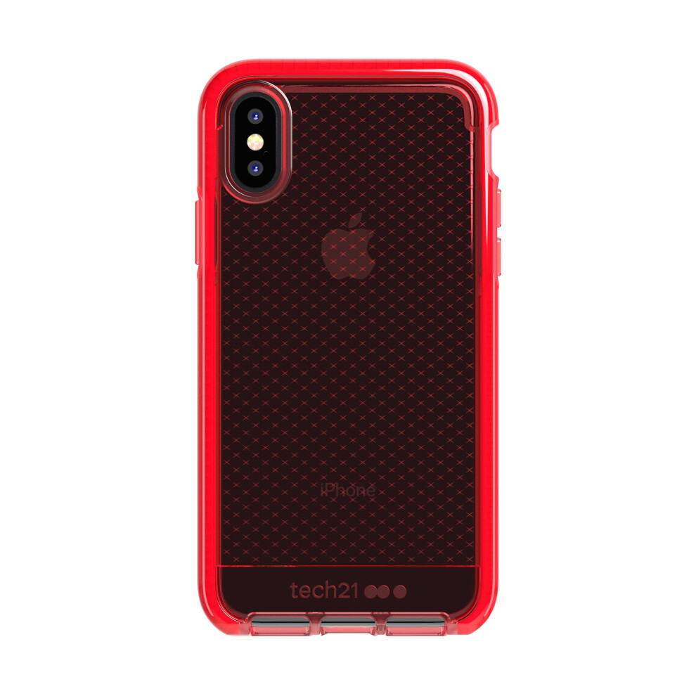 Tech21 Evo Check Phone Case for Apple iPhone X and iPhone Xs - Rouge