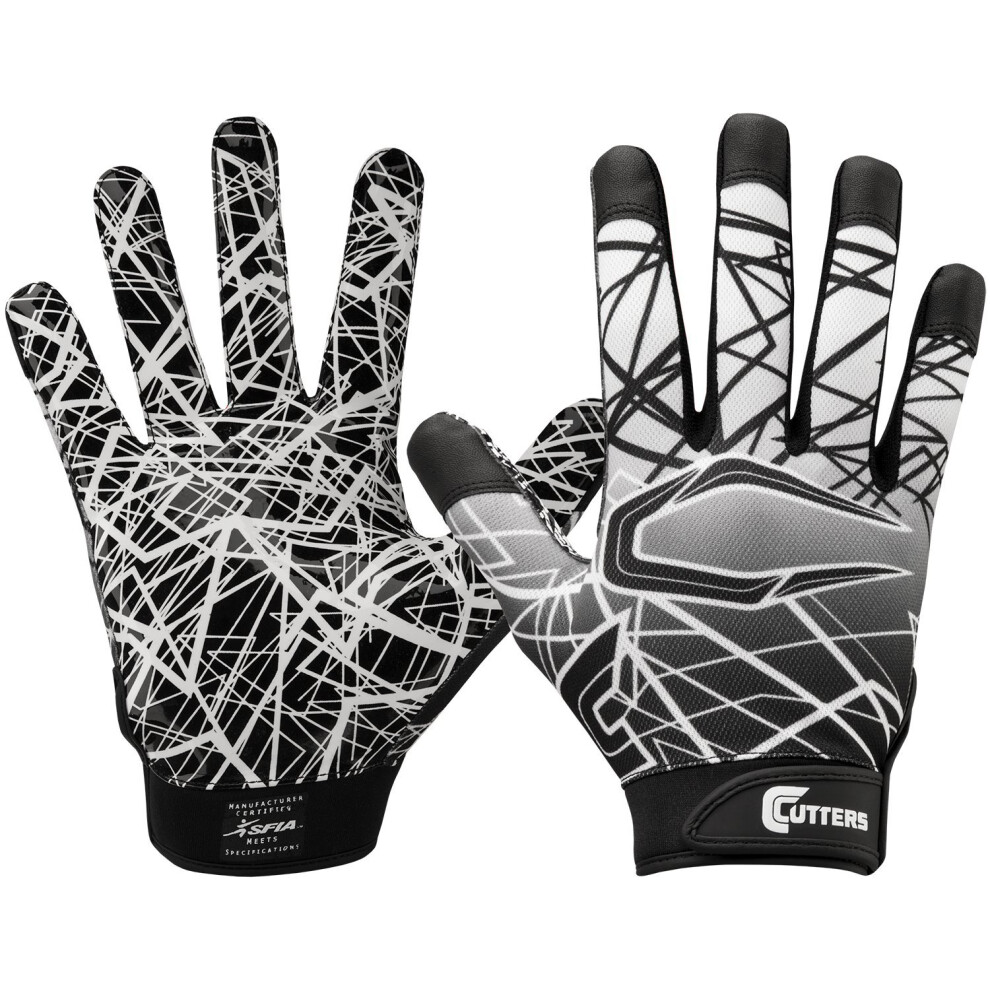 Cutters Game Day Rutschfeste Footballhandschuhe, Receiver-Handschuh Mit High Tack-Silikongriff, F R Jugendliche Und Erwachsene, Gr E M, Guantes-image